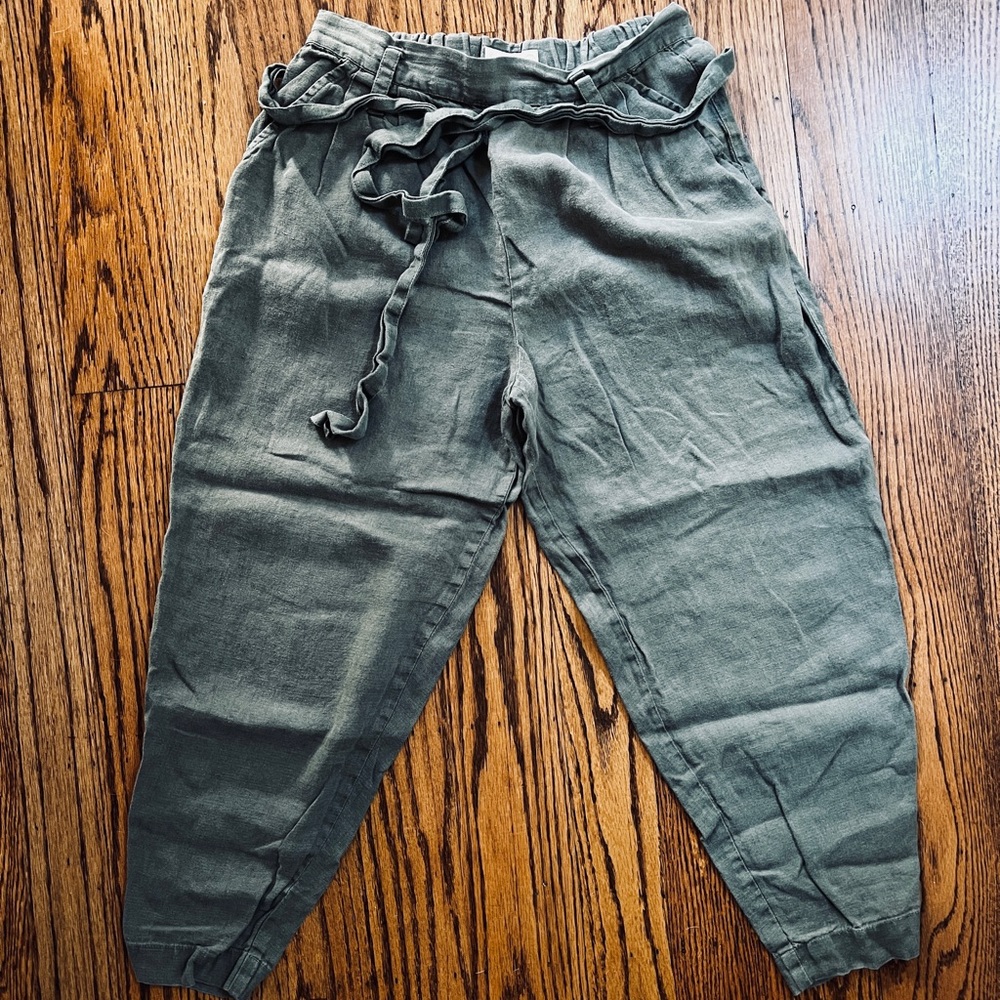 Not Perfect Linen S/M linen pants with tie